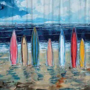 Surfboard Shower Curtain